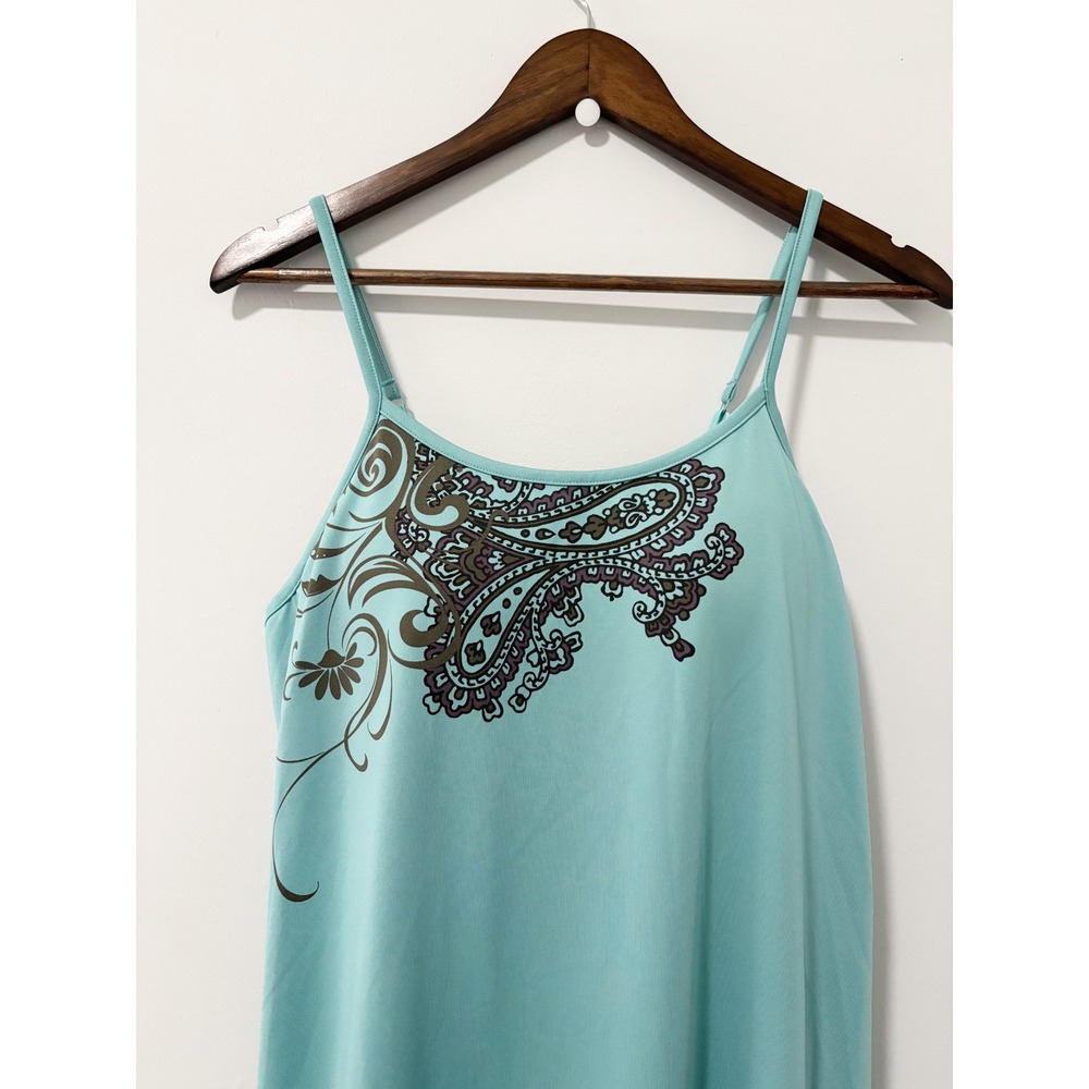 Athleta Shorebreak Swim Dress Womens XL Paisley Adjustable Strap Built-in Bra - Picture 2 of 11